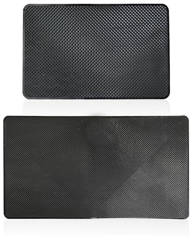 2 Stück Auto-Instrumenten-Antirutschmatten, Silikon-Instrumentenmatten, Selbstklebende Auto-Armaturenbrettmatten, Große Netz-Antirutschmatten, Auto-Innen-Antirutschmatten (19 X 12 cm, 27 X 15 cm)