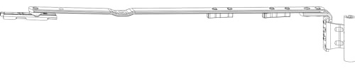 ROTO NX Axerarm T 12/20-13 Gr. 350 FFB 601-800 mm links silber