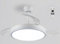 Ventilador con Luz 68W Ventilador Invisible Ultra Silencioso con Mando a Distancia y Palas Retráctiles Decoración Luz Fría/Neutra/Cálida Interiores para Salon, Dormitorio, Comedor (Blanco Liso)