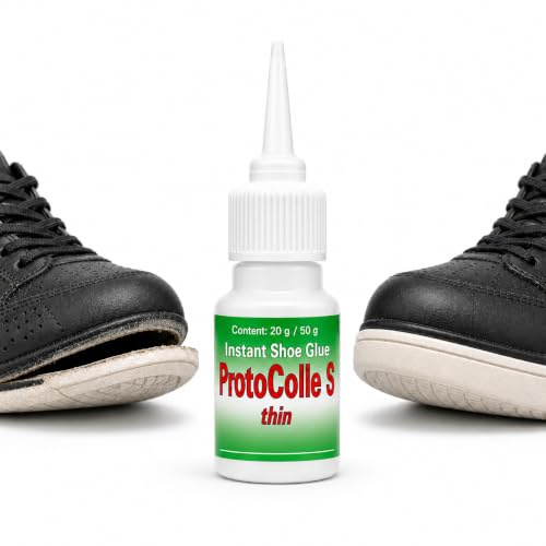 Protocolle INSTANT BOND Shoe Glue, Large 20ml - 20g Bottle - 40 Seconds Fix | Maximum Bonding, Cobbler Strength Adhesive, Also Bonds Plastic, Glass, Ceramics, Wood, Leather, Rubber