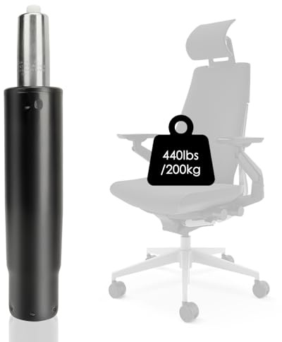 Cilindro de Gas para Silla de Oficina, 440lbs/200kg, 350-400mm Ajustable | Repuesto para Sillas Giratorias, Elevador de Gas, Aplicaciones Multifuncionales, Fácil Instalación