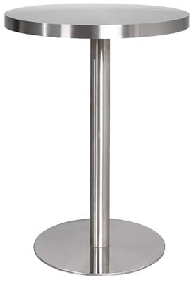 ASerZenith Runder Beistelltisch für Wohnzimmer, Esszimmer, Café, Balkon, Beistelltisch aus Edelstahl, moderner, Schlichter Beistelltisch aus Metall