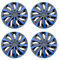 GTEVDK 4 Stück Radzierblenden Set für FIAT 500 2011-2023,Stahlfelgen Felgendeckel Radkappensatz Zubehör,A5-15 inch Blue Black