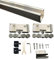 AERREGI KIT SISTEMA SCORREVOLE PER PORTE VETRO CON ATTACCO A SOFFITTO PORTATA 80 Kg SPESSORE VETRO 4-12 mm (250, Kit Lusso)