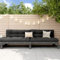 Wenjingqi-825718 Gartensofa, 2 Stück, Kiefernholz, Grau, 120 x 80 cm