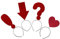NAMOARLY 4 Stück Symbol-stirnband Haarschmuck Partyzubehör Party-stirnbänder Schicke Stirnbänder Niedliche Haaraccessoires Stirnband Lustig Party-stirnband Herz-kopf-bopper Stoff