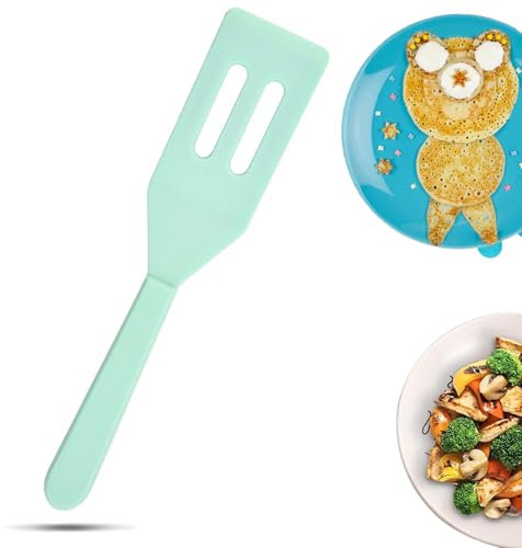 Pfannenwender Silikon, Antihaft Hitzebeständig Silicone Spatula, Pfannenwender mit Schlitzen, Silikonschaber, Silikon Spatel Küchenhelfer, Silikon Pfannenwender, für Backen, Kochen, Flip (Grün)