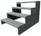 4 Stufen Standtreppe Modell 2 anthrazit 18 cm Stufenhöhe 80 cm Breite 72 cm Höhe ohne Geländer
