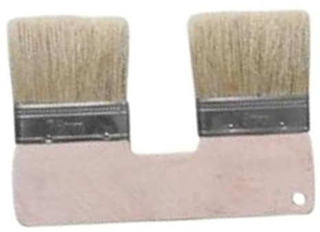Qaautor Pinceau à Peinture Double, 3 Pouces, Poils à Texture Plate, 1 Pièce