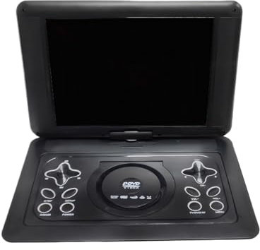 vreplrse Reproductor de DVD portátil para Coche, rotación de 270 °, Altavoces estéreo incorporados, Compatible con función de TV, Reproductor de HD portátil ABS