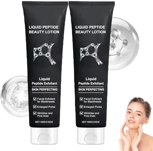 Awzlove Liquid Peptide Exfoliating, Reinigendes Peeling-Gel, Feuchtigkeitsspendendes Gesichtsreinigungsgel, Tägliches Tiefenreinigungsgel, Reinigt Und Befeuchtet (2 Stück)