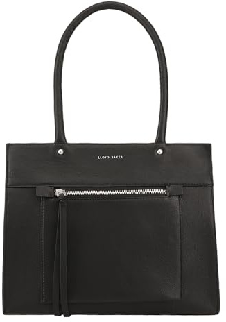 Lloyd Baker London – DIXIE Leather Shoulder Bag: Women's Medium Zip-Top Shoulder Bag in 100% Genuine Full Grain Leather with a Modern Design