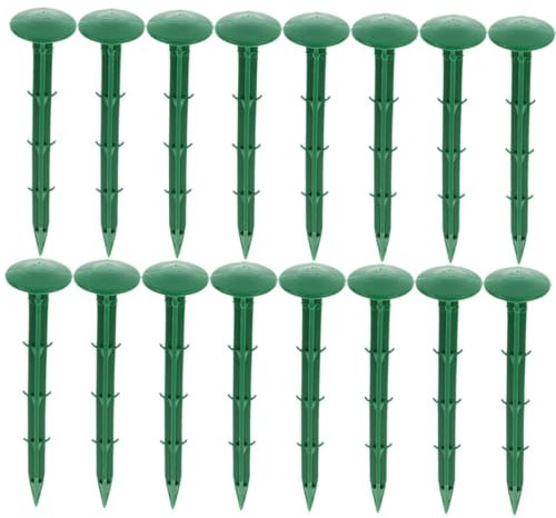 Happyyami Robuste Gartenstäbe Aus Kunststoff Für Bodendecker 11 cm Grün Für Gartenstäbe Pflanzenstäbe Zeltstäbe 150 Stück