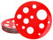 MamboCat Pula - Lot de 6 assiettes plates - Rouge - Diamètre : 27 cm - En porcelaine - Avec pois - Pour 6 personnes - Grandes assiettes pour repas principaux, barbecue, etc