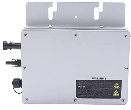 MPPT Inverter Solaire IP65 Etanche Onduleur Solaire Inverter Panneau Solaire Inversion Contrôle Numérique pour Production D'énergie Efficace, Installation Flexible pour Maison Jardin (300W+LCD)