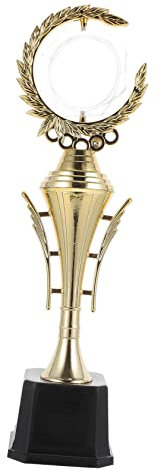 Yardwe Goldene Trophäe Für Sportwettbewerbe Wettkampftrophäe Aus Pokal Zur Belohnung Für Kindersport Klassischer Design Mit Schwarzem Sockel Für Partys Und Events