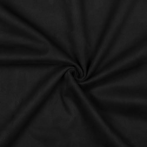 Waschleder | Wildlederimitat | Suede | Stretch | 320 g/m2 | 50x150cm | Meterware | viele Farben (schwarz)