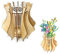 RHQFDM 10311 10280 Holzpuzzle Blumenvase für Lego Blumenstrauß,20cm Vase für Lego Blumen,Geschenk Für Lego Blumenliebhaber,Kann zur Aufbewahrung Lego-Tulpen Rosen Orchidee Sonnenblume (Groß)