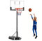 COSTWAY Basketballkorb Outdoor, Basketballständer 100-212cm höhenverstellbar, Mobile Basketballanlage mit Rollen & Ständer, Korbanlage Indoor Outdoor für Kinder & Jugendliche