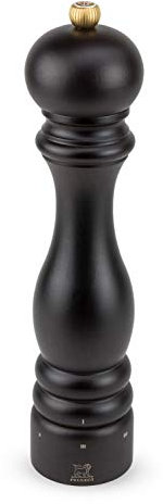 PEUGEOT - Salzmühle Paris u‘Select 27 cm - 6 voreingestellte Mahlgrade - Innovatives Zirlion-Mahlwerk für pulverfeines Salz - Aus PEFC-zertifiziertem Holz - Französisches Know-how - Schokoladenfarben