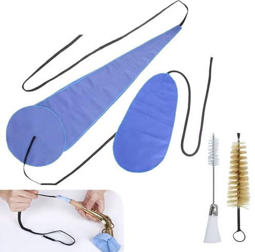Saxophon Reinigungsset 2 PCS Klarinetten Zubehör, mit 1 Reinigungsbürste und 1 Kolbenbürste, Entfernt Effektiv Feuchtigkeit und öl, Geeignet für Klarinette, Saxophon, Piccolo, Flöte Usw