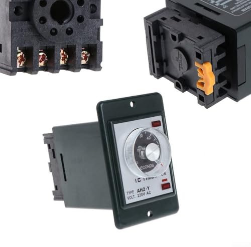 Leistungsverzögerungs-Timerrelais für AC 220 V, 60 Sekunden Timing AH2Y mit Steckdose