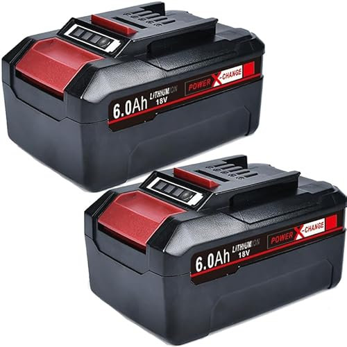 Batteria di ricambio per Einhell 18 V, compatibile con utensili elettrici cordless Einhell Tools X-Change 4511396 4511437neu PXBP-600 PX-BAT52 (4000 mAh, confezione da 2)