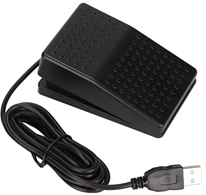 Aramox USB -FußSchalter -Pedal, Mechanischer Schalter, Ergonomischer Komfort für Spiele, Transkription und Medienkontrolle
