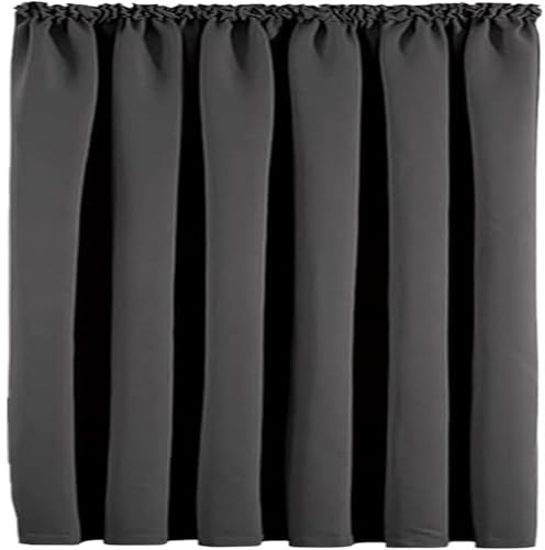 QINLIQIN Gardinen mit Kräuselband Blickdicht 120 x 230 cm Weich Und Langlebig Verdunkelungsvorhang Waschbar, 1Er-Set für Schlafzimmer, Kinderzimmer, Grau