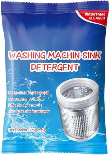Powerful Stain Remover Washer Tank Cleaner, Powder Washing Machine Cleaner, Heavy Duty Stubborn StainCleaner, Household Descaler For Drum, Tub & All Internal Parts (1, one size)
