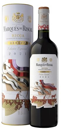 Marques De Riscal Reserva Edición Especial Risk All, Vino Tinto, Denominación de Origen Calificada Rioja, Botella individual con cánister de 750 ml