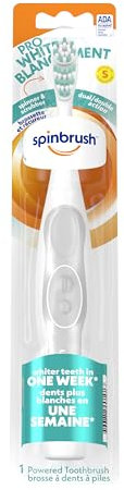 Spinbrush Pro Battery Powered Toothbrush, Soft (Colors May Vary)