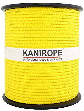 Kanirope® PP Seil Polypropylenseil MULTIBRAID 3mm 500m Farbe Gelb (1132) 16x geflochten