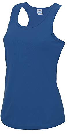 Just Cool Girlie Fit Sports Ladies Vest / Tank Top (S) (Royal Blue)