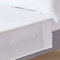 HOMESCAPES Bio-Bettlaken weiß 275x275 cm, Satin-Betttuch ohne Gummizug, Haustuch aus 100% Bio-Baumwolle