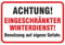 Achtung eingeschränkter Winterdienst Schild 30 x 45 cm aus Aluminium-Verbundmaterial 3mm stark