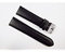 20 mm EXTRA LANG Original Englisch Kalbsleder Leder Uhrenarmband gepolstert SS Schnalle XL Schwarz