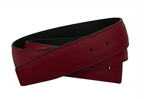 Erdi Ünver Bordo Wendegürtel in echt Leder für Herren & Damen 31mm Breiter Gürtel in Rot (105 cm)