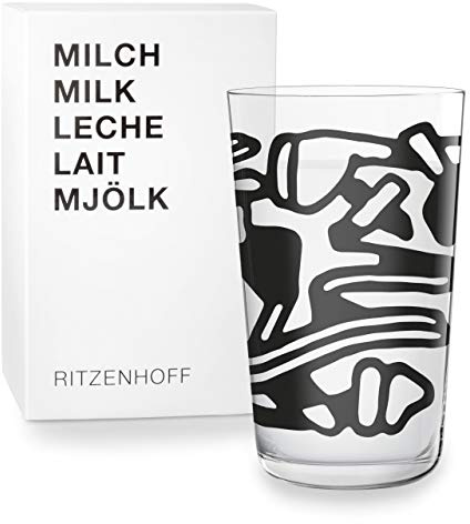 RITZENHOFF Milchglas, Schwarz, 7.8 cm