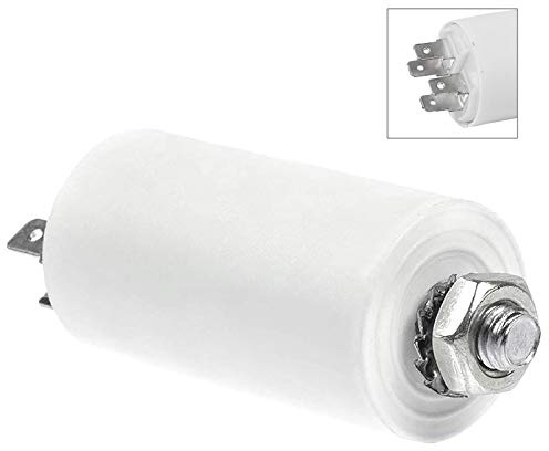 Spares2go Condensateur 8uF avec cosses enfichables pour sèche-linge Belling, CDA, Caple, Prima (4 cosses enfichables, 8 MFD)
