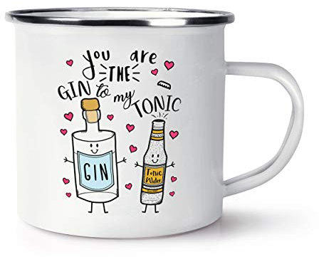 You are The Gin to My Tonic Retro Enamel Mug Cup