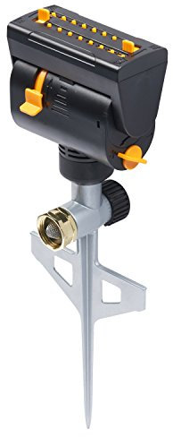 Melnor XT Mini-Turbo Oscillating Sprinkler on a Spike with One Touch Width Control & Flow Control, and Rotation, Waters up to 3,900 sq.ft.
