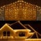 BrizLabs 240 LED Weihnachtsbeleuchtung Außen Eisregen Lichterkette Warmweiß Lichtervorhang Weihnachten Deko Beleuchtung 8 Modi Innen Eiszapfen Lichterkettenvorhang für Party, Hochzeit, Garten