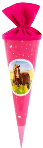 goldbuch Pferdeliebe Schultüte Zuckertüte Einschulung Schulanfang Schule Kinder: Größe: 35 cm rund