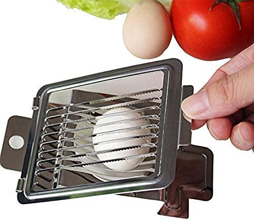 YAYY 1 STÜCK Eierschneider Edelstahl Eierschneider Erdbeerschneider Cutter Metall Multifunktionaler Eierschneider Tomatenschneider Küchengemüse(Upgrade)