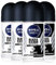 NIVEA Men Black & White Roll On Pack of 4