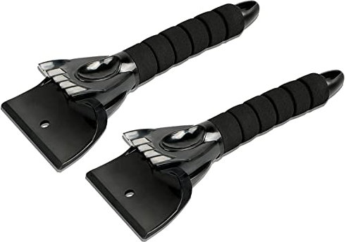 omitium Raschietto per Ghiaccio Auto, 2pcs spatola per Ghiaccio Auto Impugnatura in Spugna Morbida antigelo Design a Doppia spatola per Sbrinare Parabrezza Rimuovere la Neve Auto