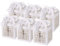 LEMESO 50 Cajas de Papel para Dulces Recuerdos de Fiestas Boda Cajitas Blancas de Cruz Hueco para Bautizo Baby shower Decoración de Boda con 50 Cintas de Seda y 50 Etiquetas