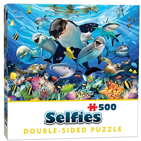 Cheatwell Games Double Sided Selfie 500 Piece Jigsaw Puzzle Ocean