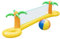 Giant Inflatable Palm Tree Volleyball Net Set w Ball- 12 ft Long Extra Large Size-Durable Thick PVC Material, Easy to Inflate- Outdoor/Backyard Summer Pool Party, Kids Water Toy or Activity Game Float